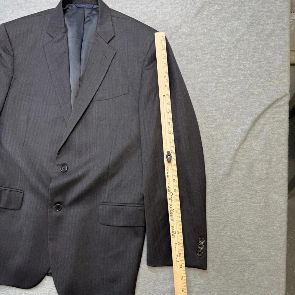 Brooks‎ Brothers Blazer Mens 42R Charcoal Gray Madison Saxxon Wool Suit Jacket
